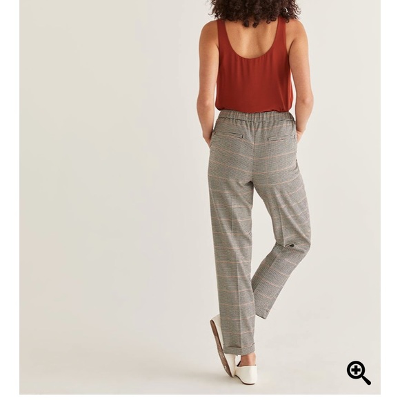 Reitmans Pants - Reitmans Houndstooth Peg Leg Pull on Pants Tall
